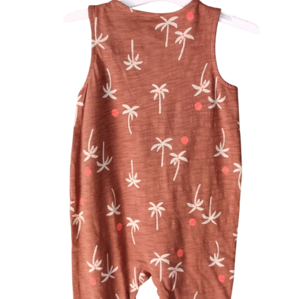 Cat & Jack Brown Palm Print One Piece - Picture 3 of 4